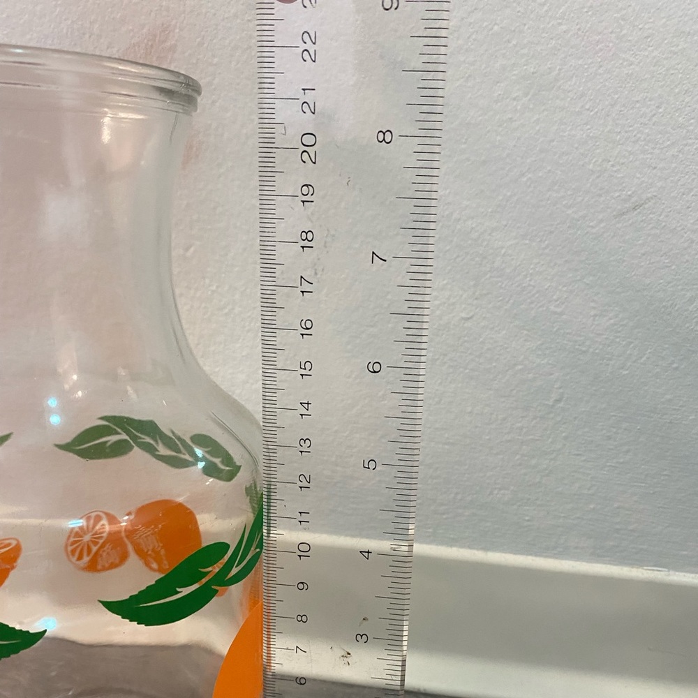 Vintage Orange Vase Jug Glass